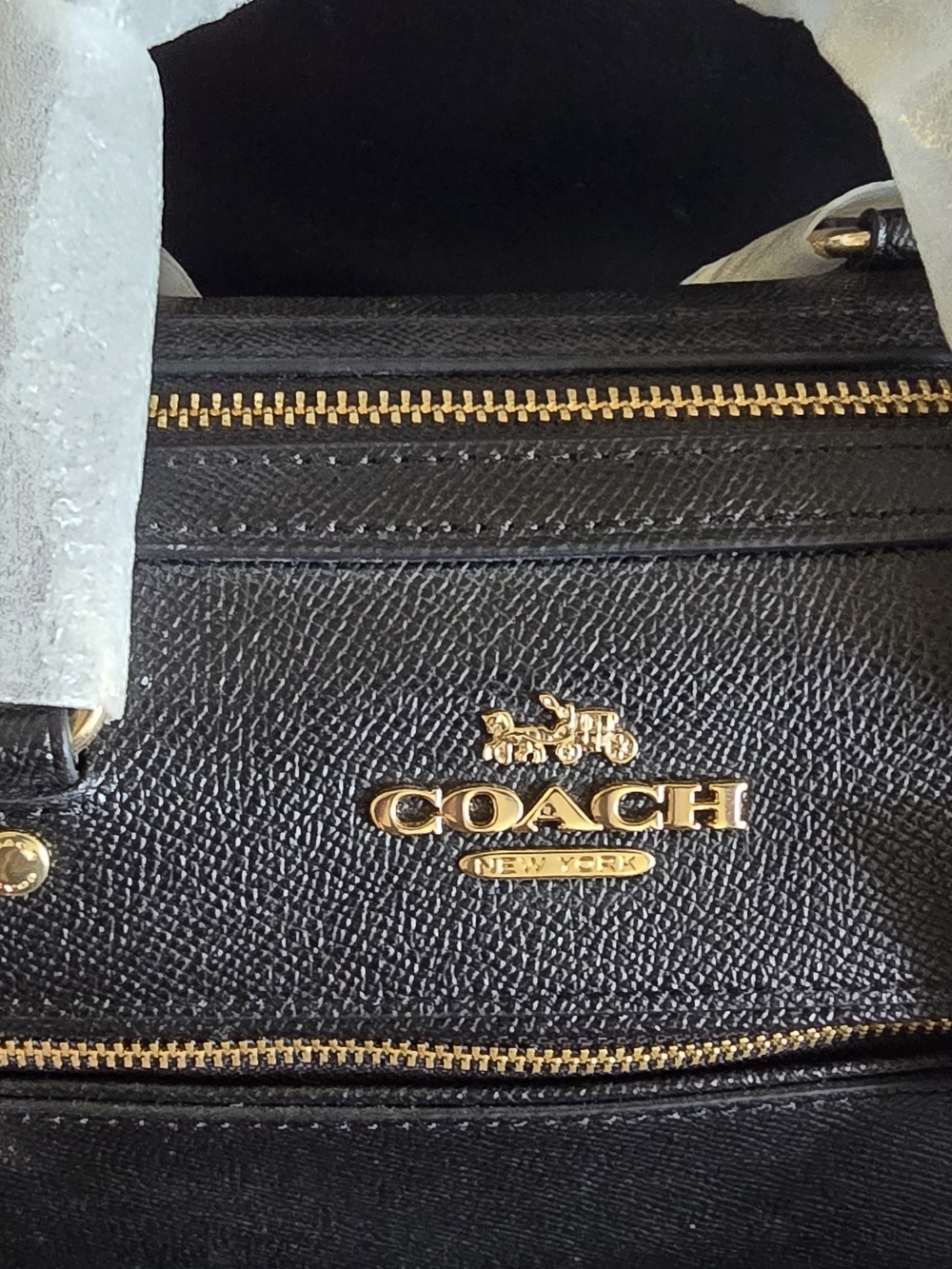 COACH - Rowan Satchel CROSSBODY Bag / Black IM - Picture 9 of 13